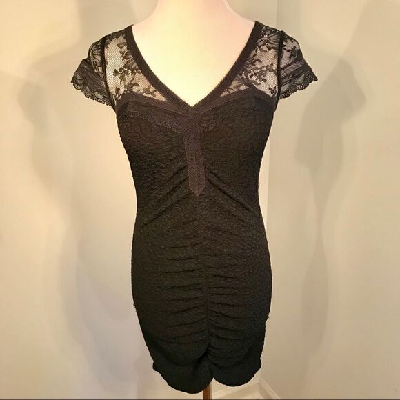 Free People Lace Envy Body Con Dress Sz S - Picture 5 of 8